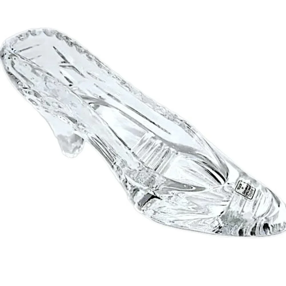 Crystal Princess Slipper Sculpture Vintage Cinderella Shoe Figurine  7